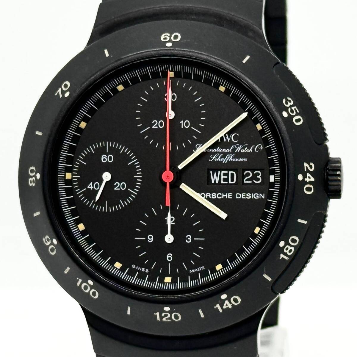 IWC SCHAFFHAUSEN アイダブリューシー シャフハウゼン ポルシェデザイン スーパーライト SS 284.356 ブラック AT メンズ 腕時計 稼働品