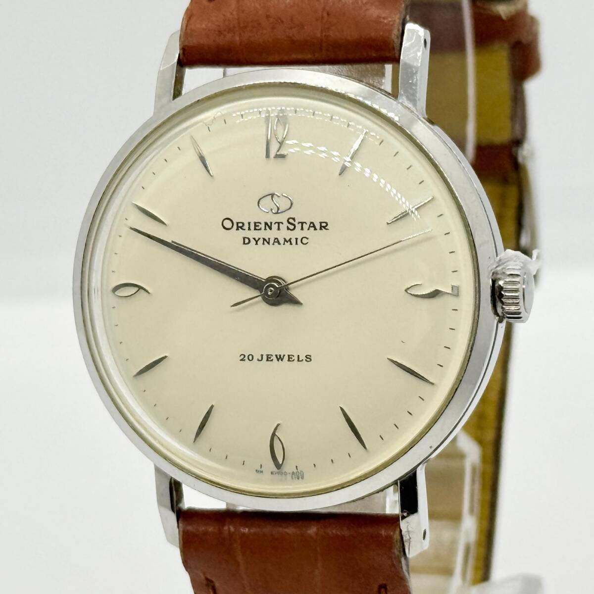 ORIENT オリエント ORIENT STAR オリエントスター DYNAMIC ダイナミック 55周年記念モデル 20石 アイボリー 手巻き メンズ 腕時計 稼働品