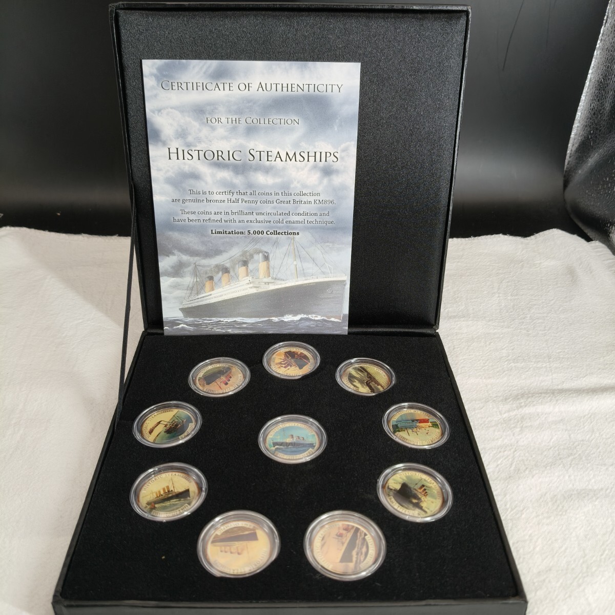 Historic Steamships 蒸気船 カラーコインコレクション 10枚セット 証明書・専用ケース付き 限定5,000セット