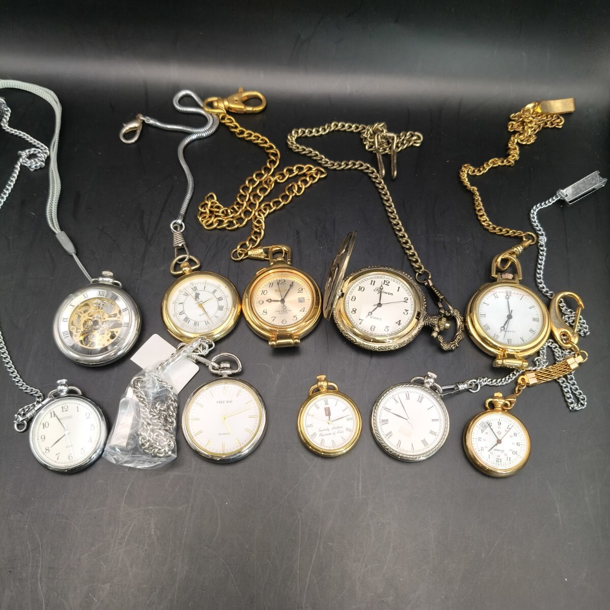 【１円スタート】懐中時計 まとめ売り 10点セット 不動品 ジャンク アンティーク クォーツ手巻き　