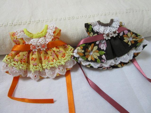 ハンドメイド お母さんサイズのお洋服 レースドレス2着セット ※シルバニアファミリー