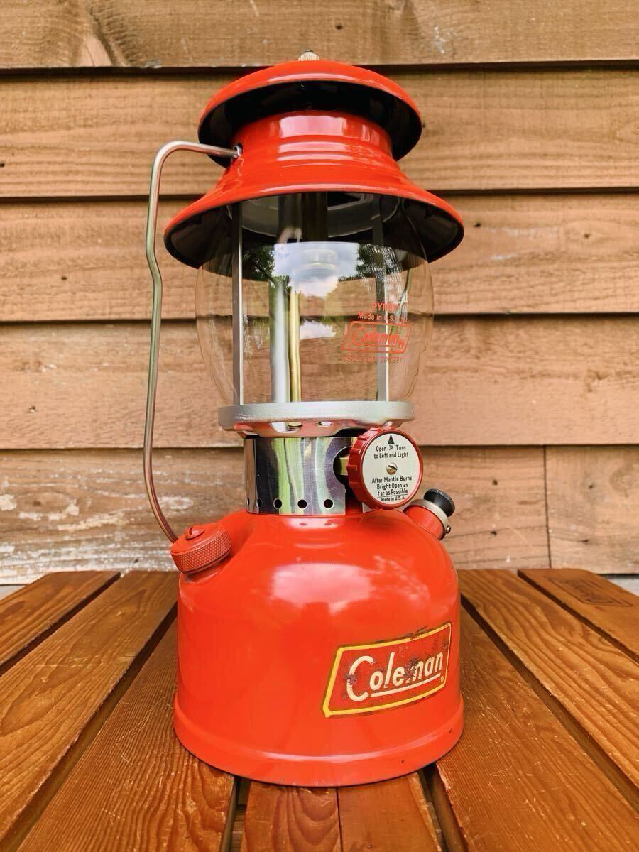 ★即決★美品★フル整備★コールマン Coleman 200A ランタン 1958年2月 イエローボーダー ビンテージUSA フルオーバーホール 点火確認済