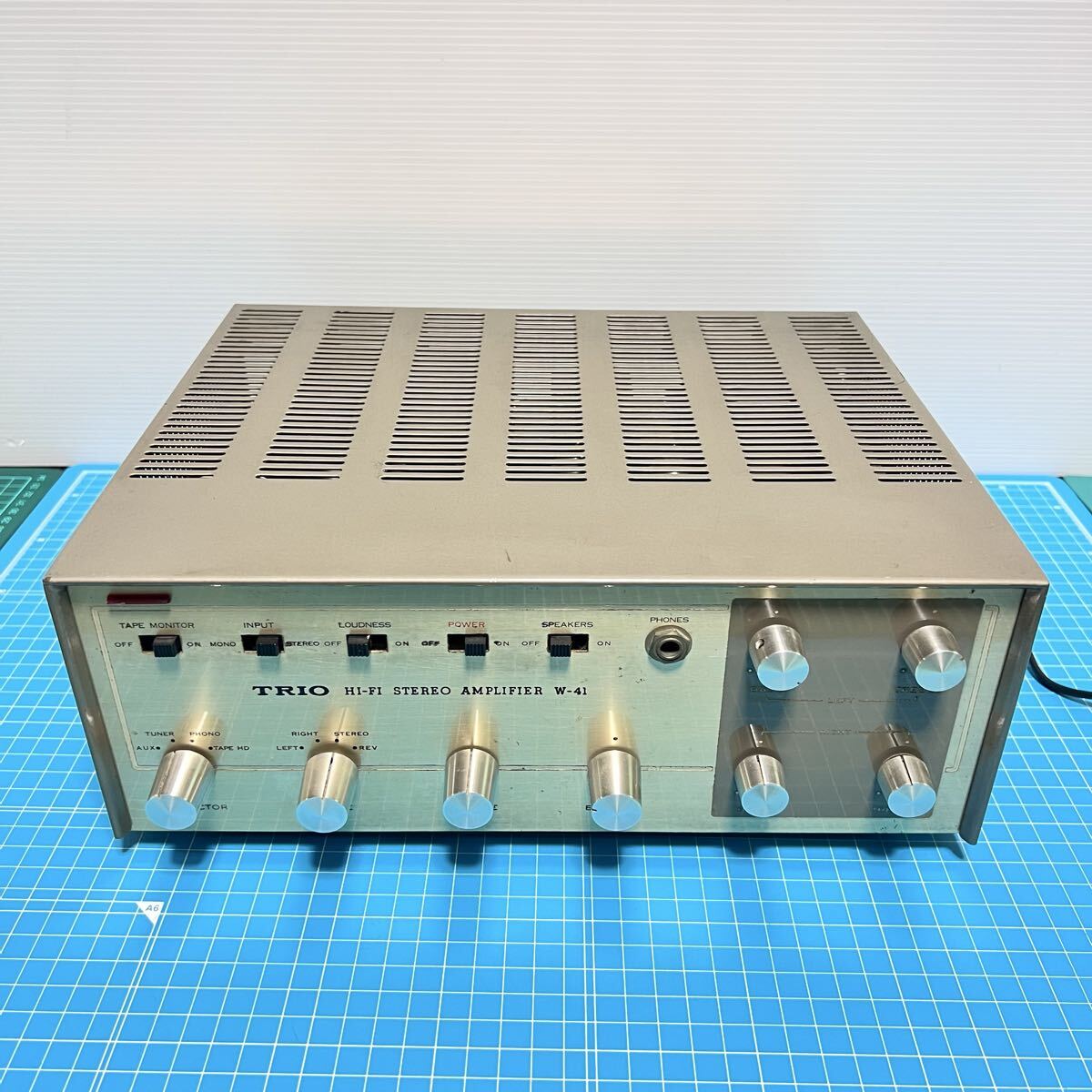 TRIO トリオ W-41 真空管 プリメインアンプ 通電不可 動作未確認 部品取り レストアベース 昭和レトロ 音響機器 当時物 Y7-20