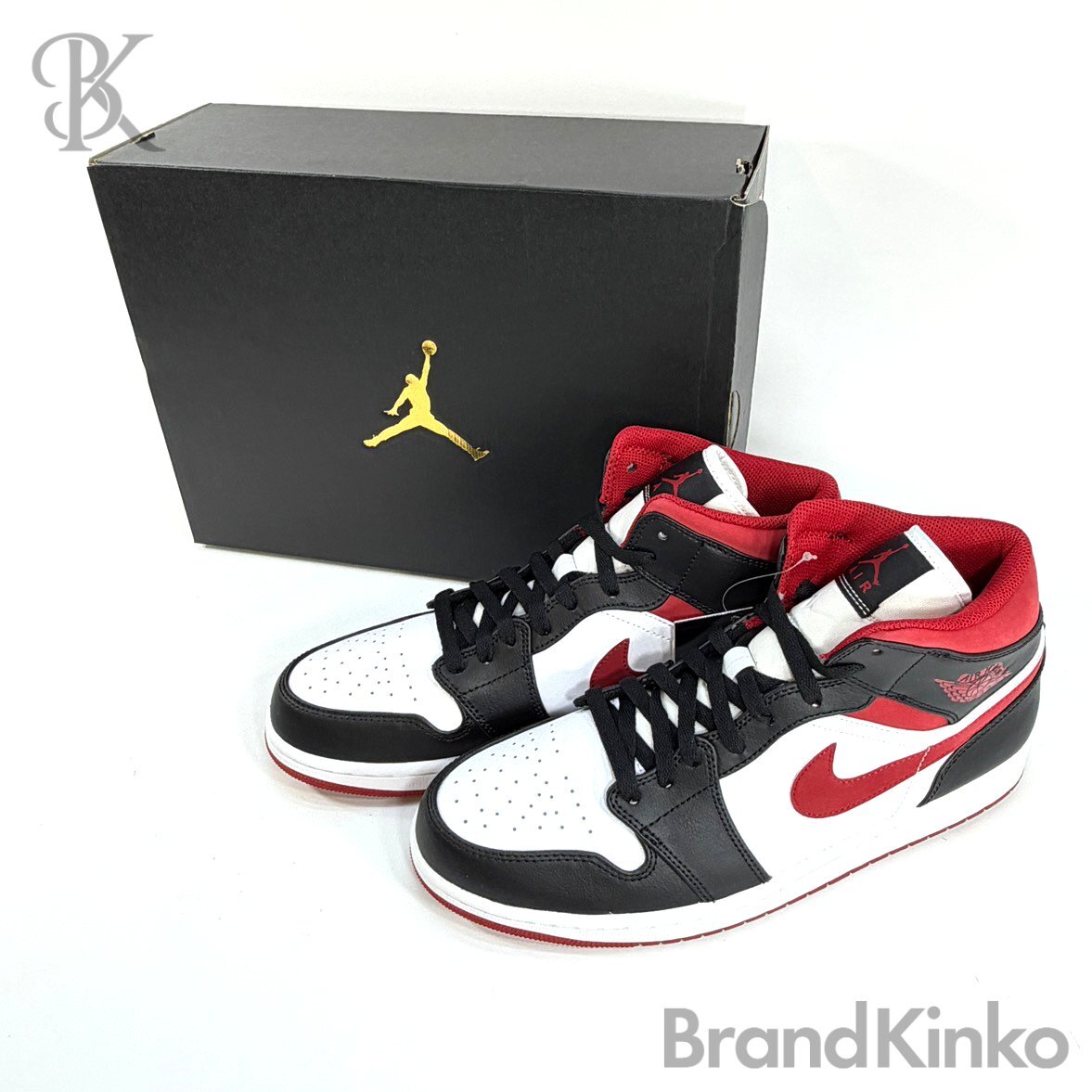 未使用保管品 ナイキ エアジョーダン1 MID 554724-122 US11 約29cm ブラックXホワイト スニーカー 外箱付 NIKE AIR JORDAN 中古 ★