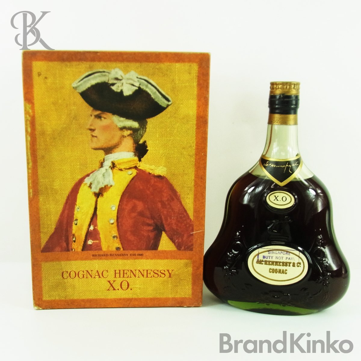 ジャズヘネシー XO 金キャップ グリーンボトル ブランデー コニャック 700ml 洋酒 古酒 未開栓 箱付 JA's HENNESSY ■