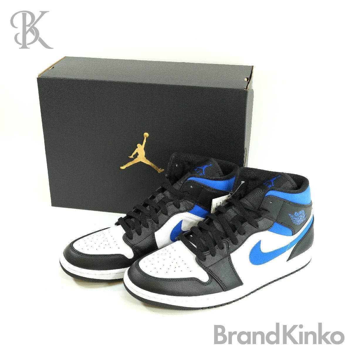 未使用保管品 ナイキ エアジョーダン1 MID 554724-140 US11 約29cm ブラックXブルー スニーカー 外箱付 靴 NIKE AIR JORDAN 中古 ★