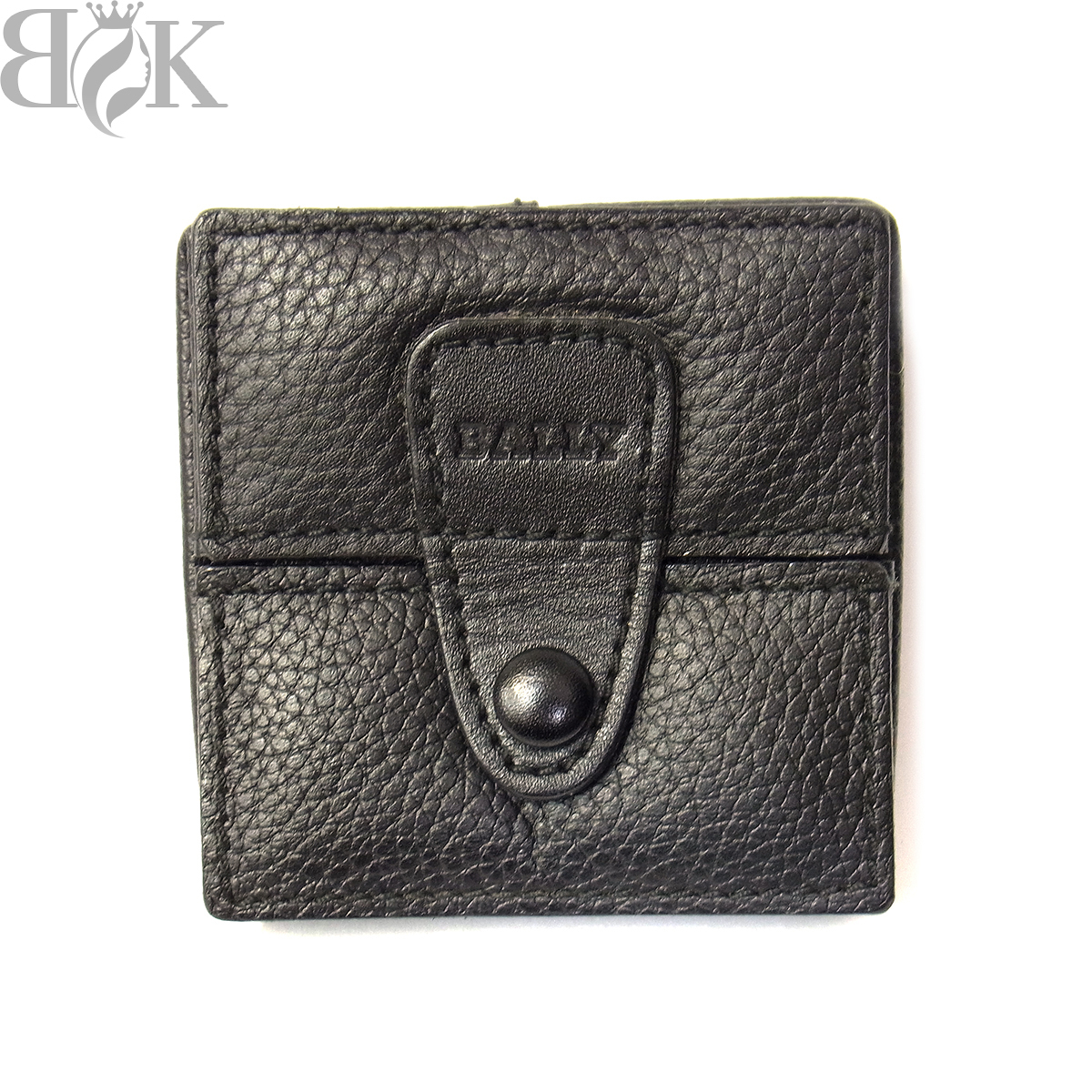 美品 バリー コインケース ホック レザー ブラック 黒 BALLY ◎