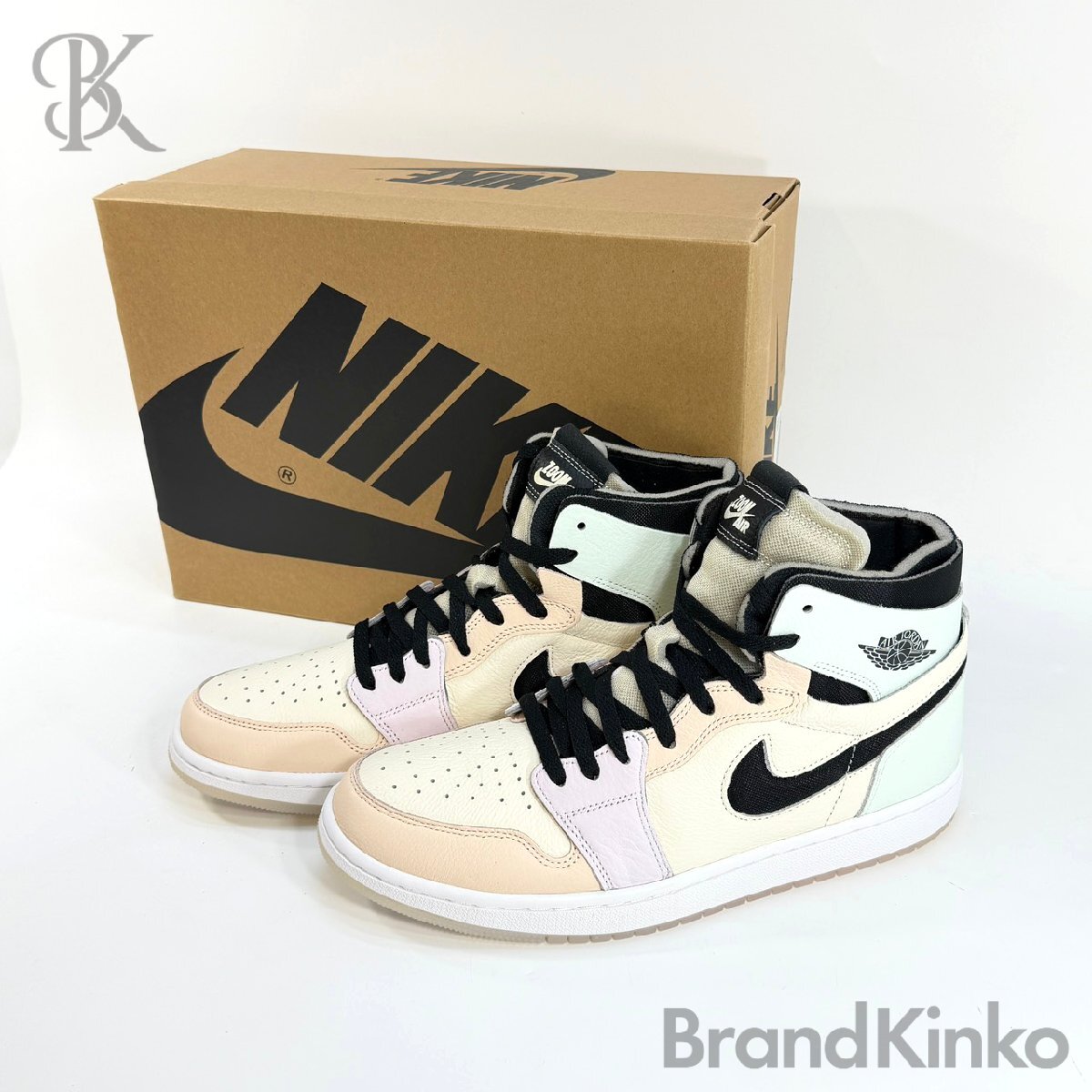 未使用保管品 ナイキ エアジョーダン1 ZOOM AIR CMFT CT0979-101 US12 約29cm マルチカラー スニーカー 外箱付 NIKE AIR JORDAN 中古 ★