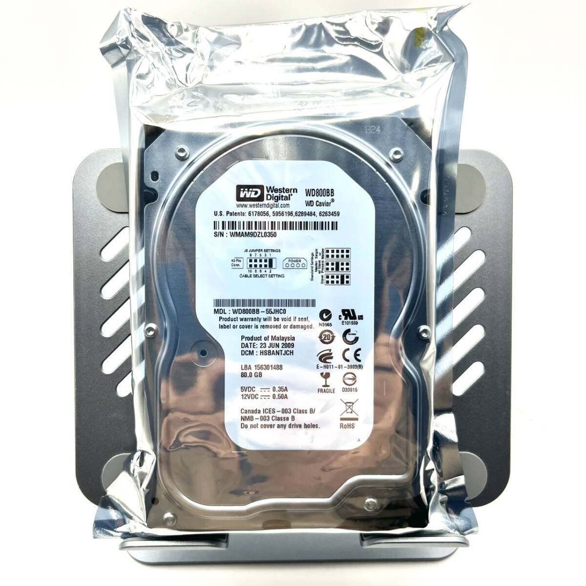 【未開封・新品】WD800BB-55JHC0 WesternDigital 80GB 7200rpm 3.5インチ 3.5inch IDE 保守用 HDD ハードディスク Windows XP Apple ⑥