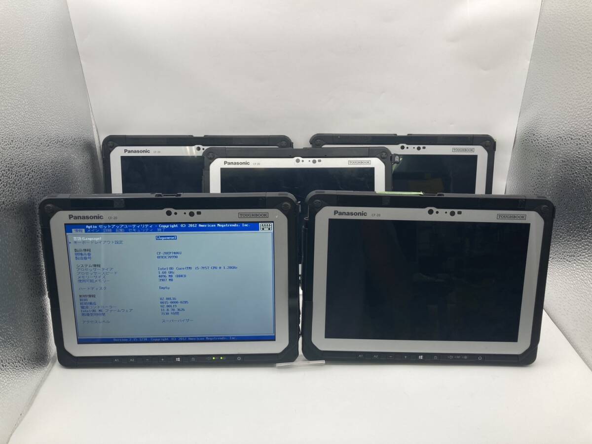 【5台セット】【ジャンク/保証なし】Panasonic TOUGHBOOK CF-20/ Core i5-7Y57 / メモリ4GB / SSD欠品 / 蓋・ペン有無ランダム / 本体のみ