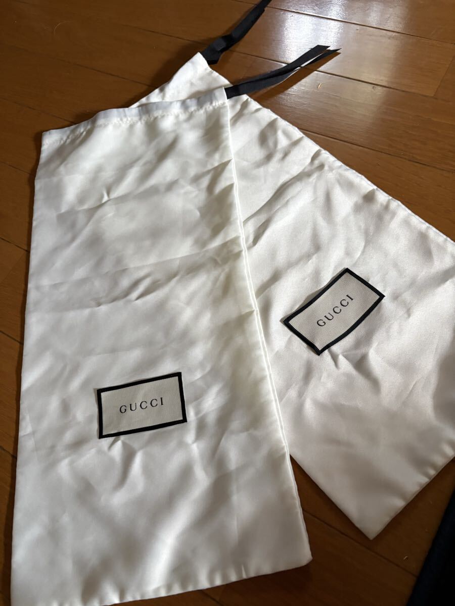 GUCCI グッチ 保存袋 巾着袋 2枚セット ホワイト