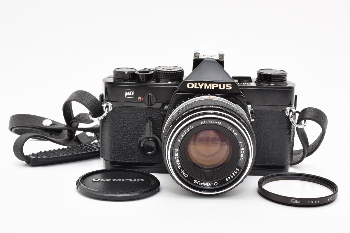 オリンパス OLYMPUS OM-1 一眼レフ フィルムカメラ レンズ F.Zuiko f=50ｍｍ 1:1.8 ブラック