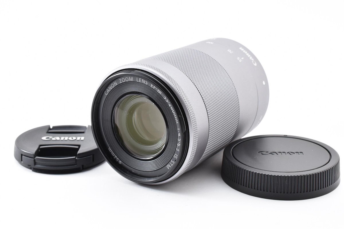 【美品】Canon ZOOM LENS EF-M 55-200mm F4.5-6.3 IS STM　シルバー