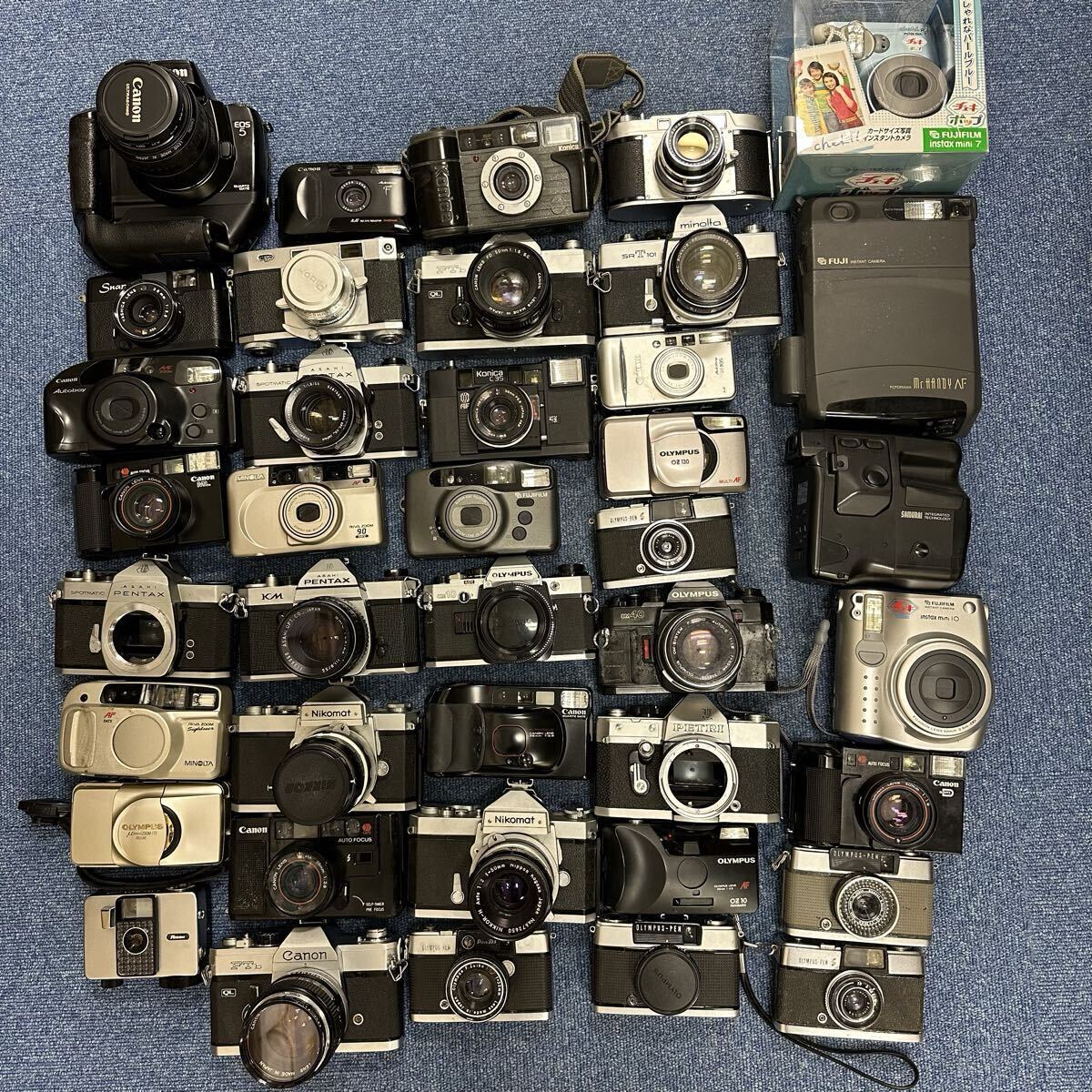 【Z3336-j】 カメラ　40点　まとめ OLYMPUS Canon Nikon MINOLTA PETRI FUJIFILM PENTAX konica 動作未確認 フィルムカメラ