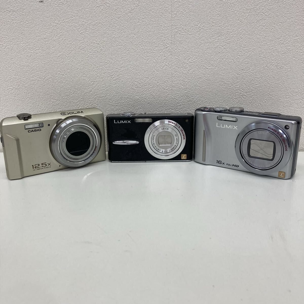 【ZA3339-j】 カメラ デジカメ　3点 まとめ panasonic LUMIX DMC-TZ20 DMC-FX30 CASIO EXILIM EX-ZS150 デジタルカメラ コンパクト