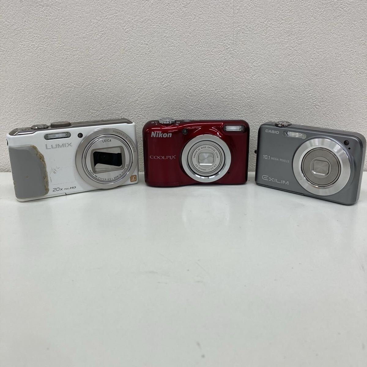 【AB3369-j】 カメラ デジカメ　3点 まとめ CASIO EXILIM EX-Z1080 Nikon COOLPIX A10 panasonic LUMIX DMC-TZ40 デジタルカメラ