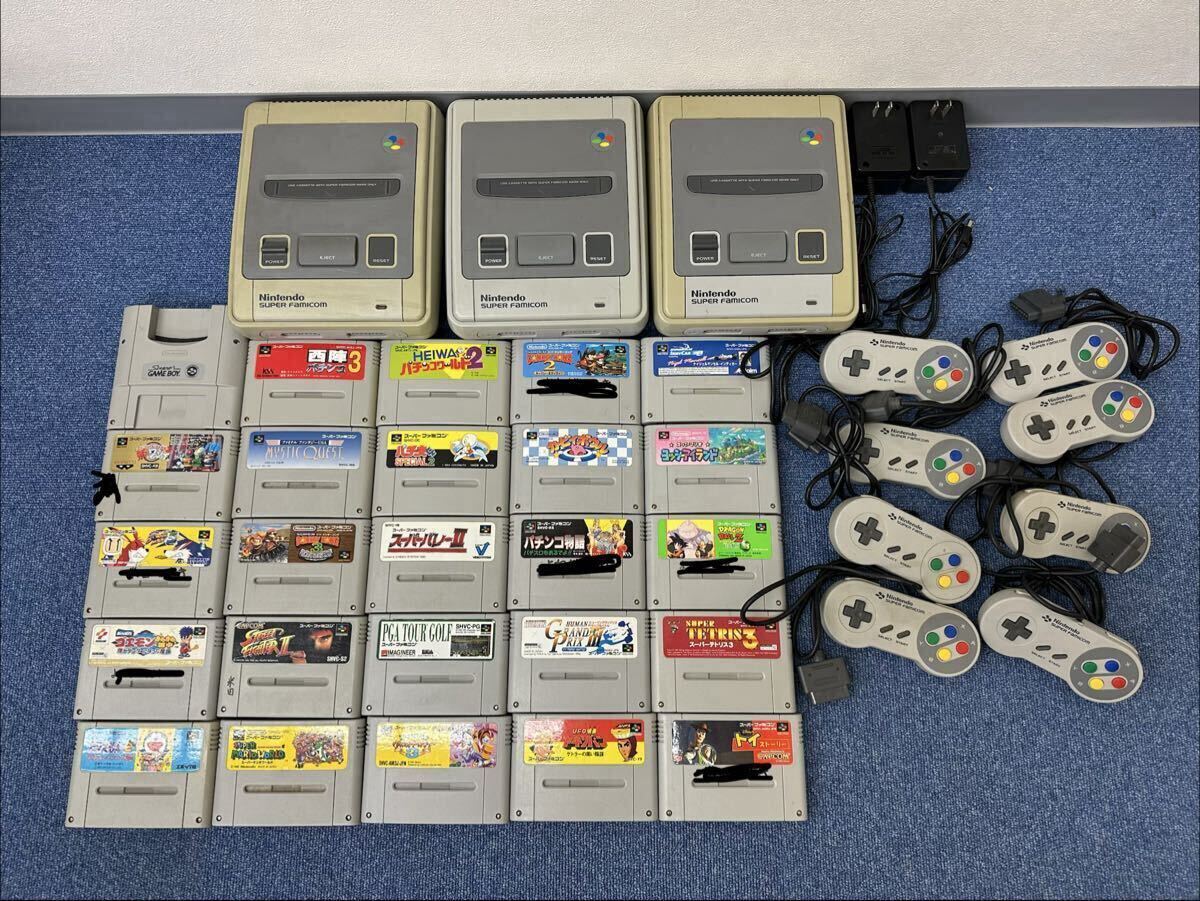 【Z3333-g】ゲーム機 任天堂 スーパーファミコン SHVC-001 ソフト コントローラー　動作未確認　トイストーリー　ヤキソバン　その他