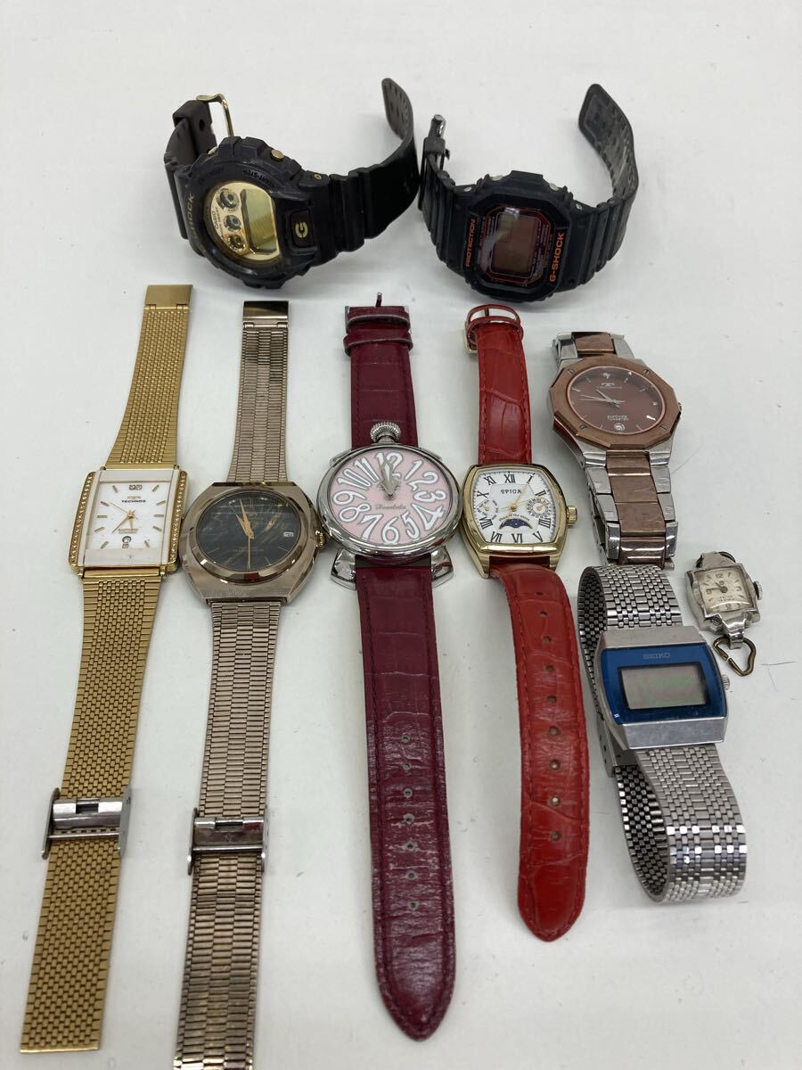 【W3347-i】時計 腕時計　9点 まとめ SEIKO CASIO TECHNOS spica など　G-SHOCK borazon marquis-G sapphire セイコー カシオ