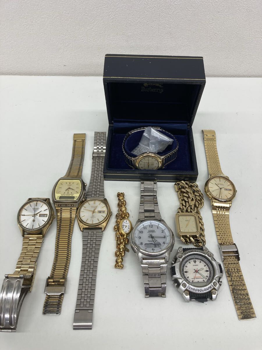 【A3360-i】 時計 腕時計　9点 まとめ SEIKO CASIO CITIZEN burberrys など　LM ANA-DIGI カシオ シチズン セイコー