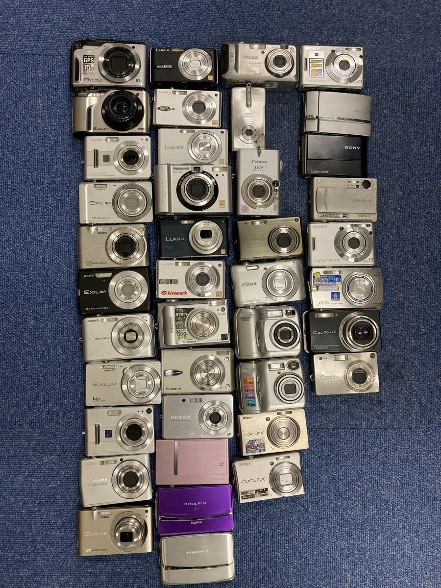 【Z3377-j】カメラ デジカメ　40点 まとめ CASIO Panasonic FUJIFILM Canon Nikon SONY OLYMPUS RICOH pentax など　ジャンク　動作未確認