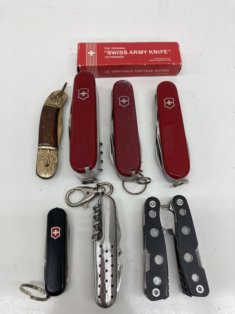【Z3378-z】 マルチツール　7点　まとめ VICTORINOX ビクトリノックス アウトドア キャンプ ナイフ 防災 十徳ナイフ　レジャー