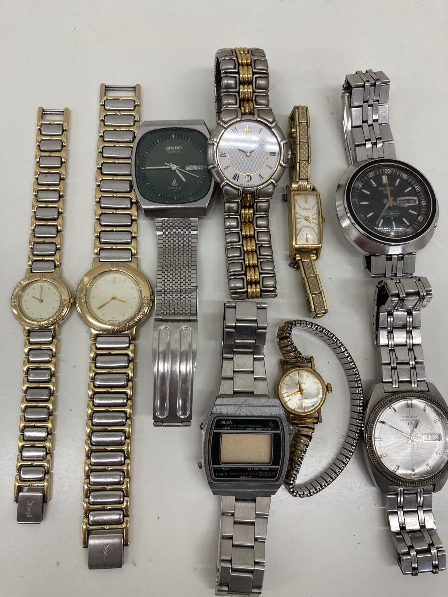 【J3380-i】 時計 腕時計　9点 まとめ SEIKO ALBA CITIZEN CREDOR yves saint laurent など　TYPEⅡ cony 5 lady セイコー シチズン