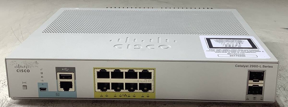 S80728313 Cisco WS-C2960L-8PS-LL V01 1点【通電OK】