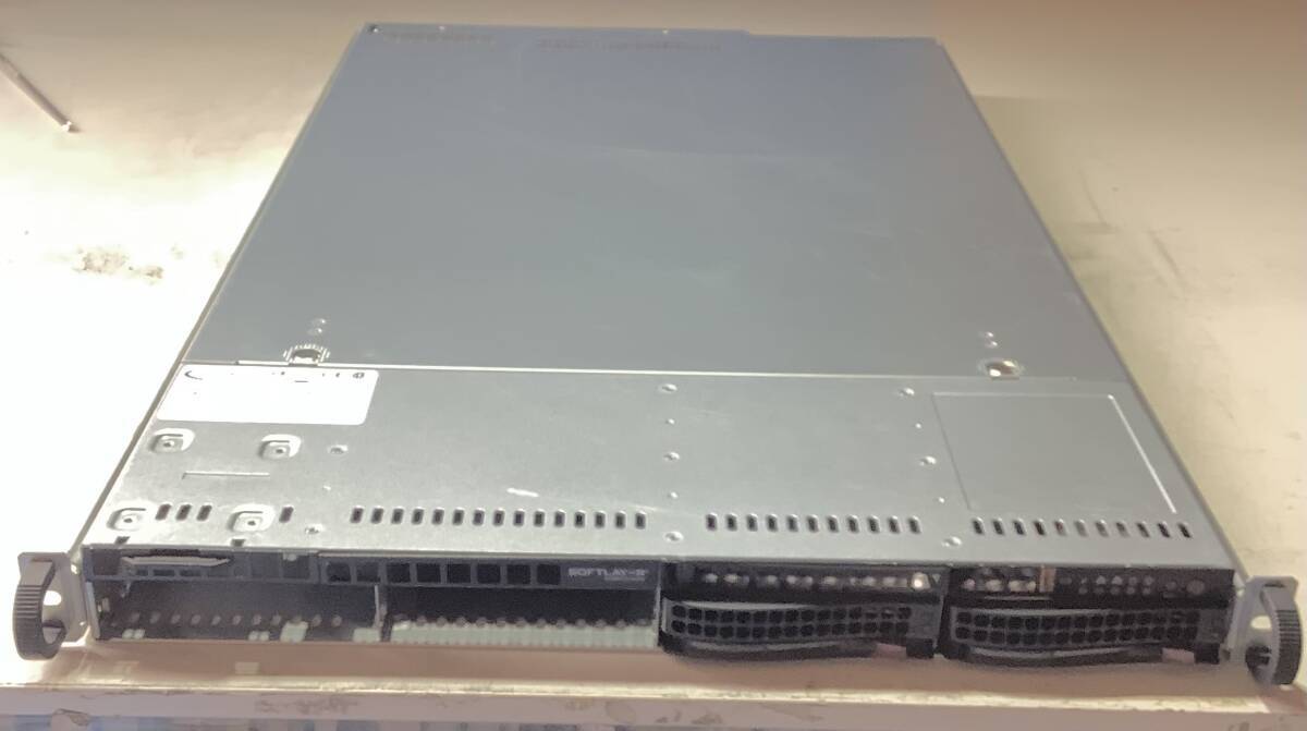 S80722305 SUPERMICRO 819U-7 1点 (ヒートシンクx2基、750W電源ユニットx2基搭載)【通電OK、複数出品】