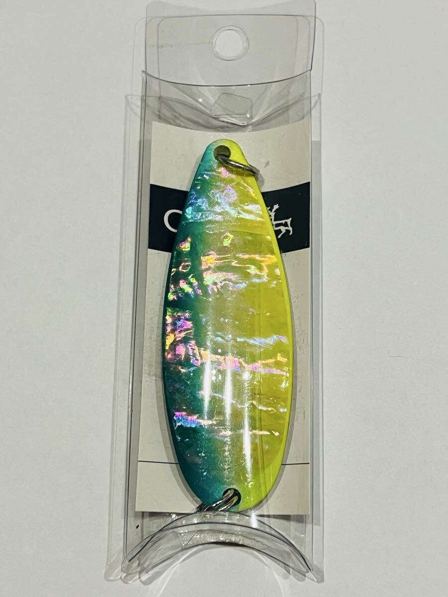 ☆ 送料無料 ☆ ① 未使用品 即決 Coatac コータック シェル スプーン 45g ☆ 鮭 サケ アキアジ サーモン 浮きルアー 5430 GR/YE ☆