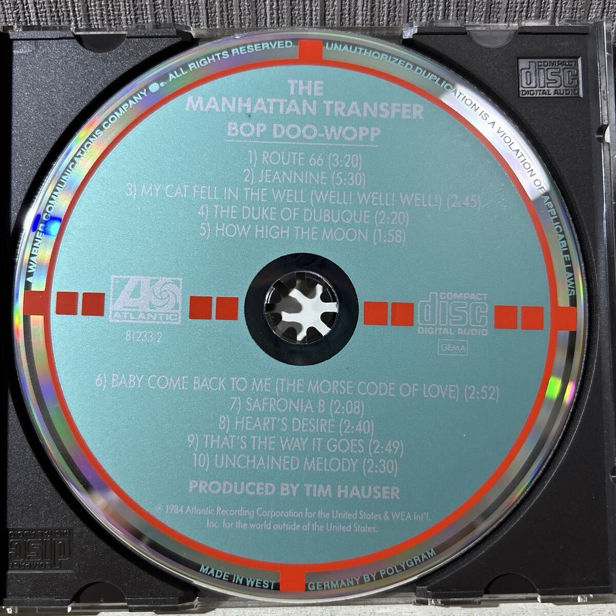 希少 西ドイツ製 ターゲット盤 CD マンハッタン・トランスファー バップ・ドゥ・ワップ Bop Doo-Wopp Target CD 初期スムーズケース