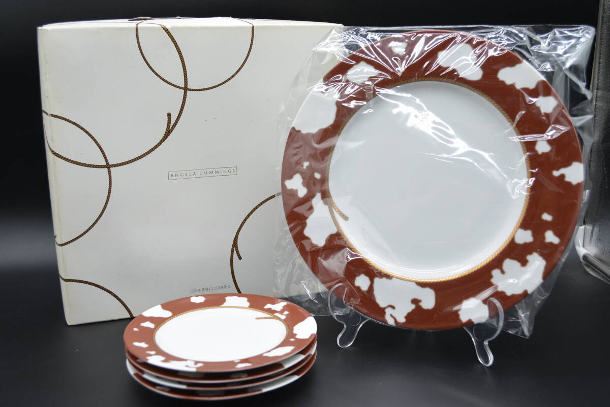 【未使用】SHISEIDO/資生堂 花椿CLUB ANGELA CUMMINGS/アンジェラカミングス 1995年 感謝品 皿 パーティーセット プレート キッチン用品
