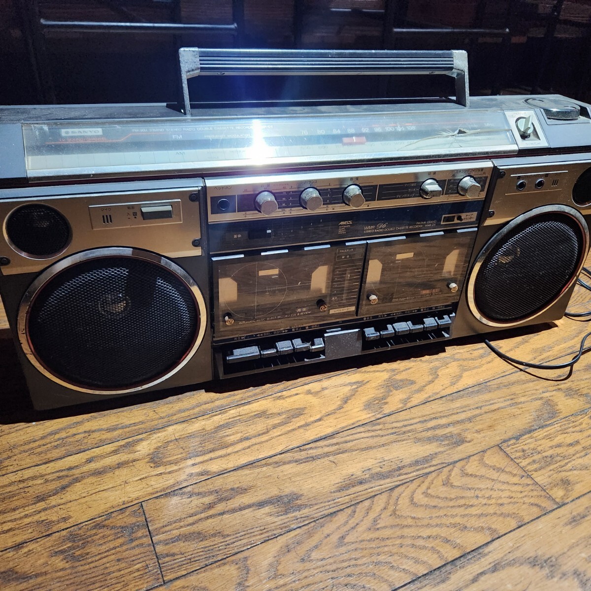 SANYO 三洋電機 WMR-D6 ダブルラジカセ ダブルカセット ラジオ 昭和レトロ 通電確認済み 中古