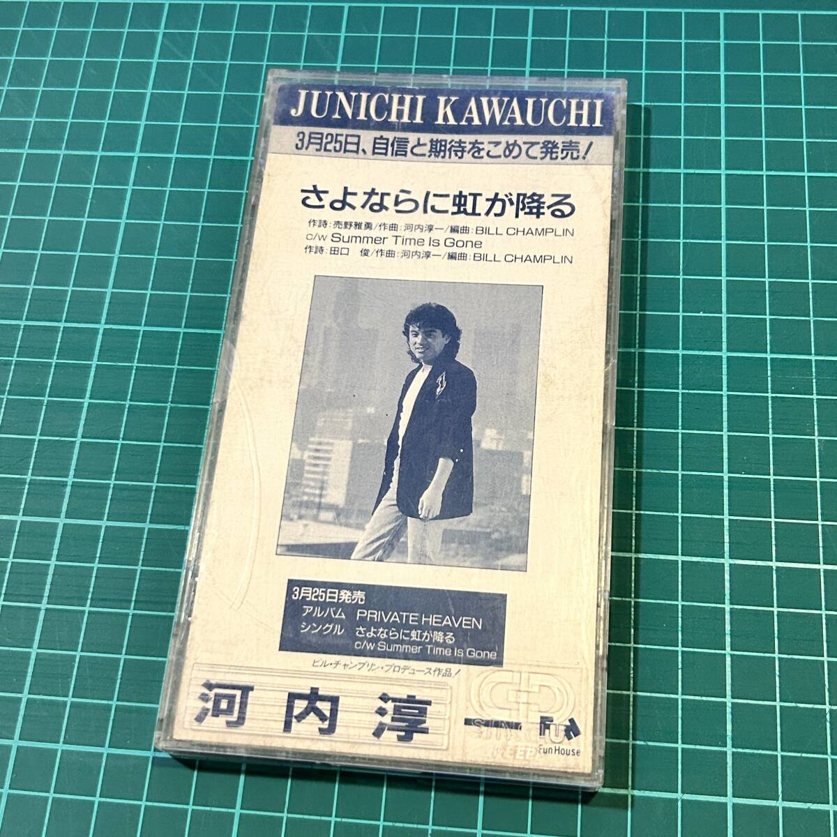 即決 送料込 河内淳一 さよならに虹が降る プロモ盤8cmCD PDF-5011 田口俊 売野雅勇 KUWATA BAND STR!X CHICAGO ビル・チャンプリン編曲