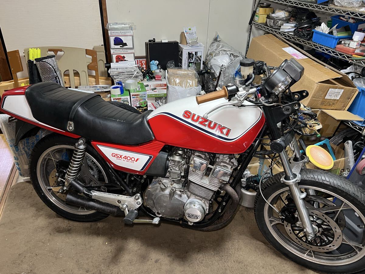 SUZUKI GSX400F 逆車 書付き クランキングOK 国内未登録 旧車 トリプルディスク