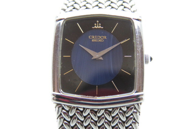 1円～SEIKO セイコー CRDOR クレドール 6730-5340 レディース クオーツ 腕時計 オニキス ブルーサードニクス文字盤 シルバー 7-7-26