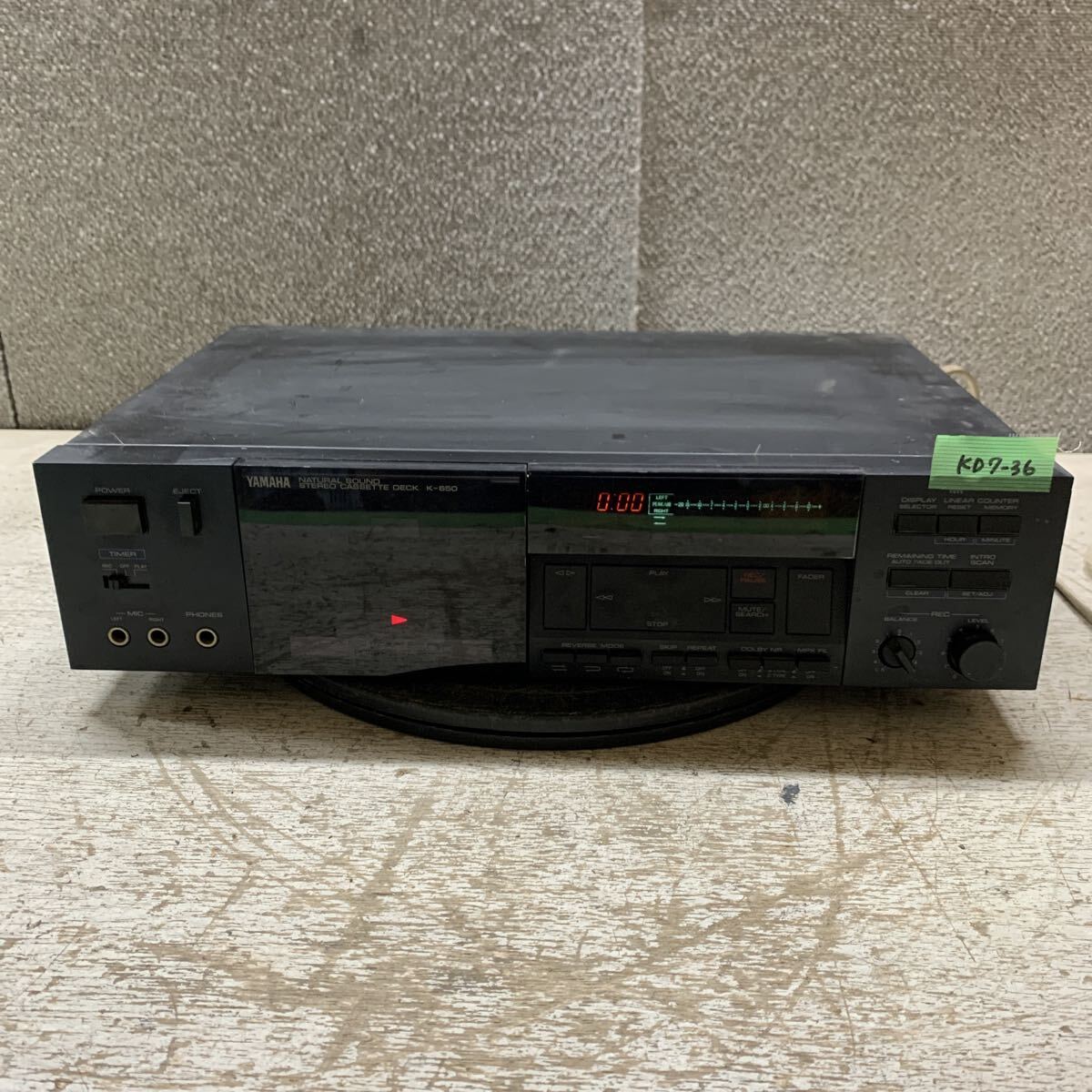 KD7-36 激安 カセットデッキ YAMAHA K-650 STEREO CASSETTE TAPE DECK 簡易的動作確認済み 中古現状品