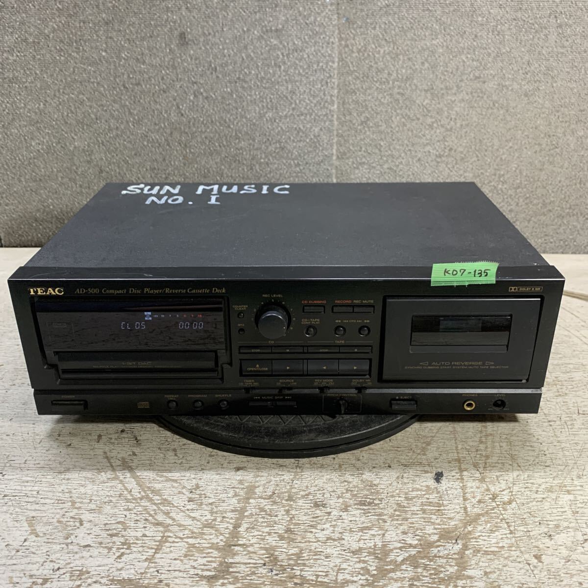 KD7-135 激安 CD/カセットデッキ TEAC AD-500 STEREO CASSETTE TAPE DECK 簡易的動作確認済み 中古現状品