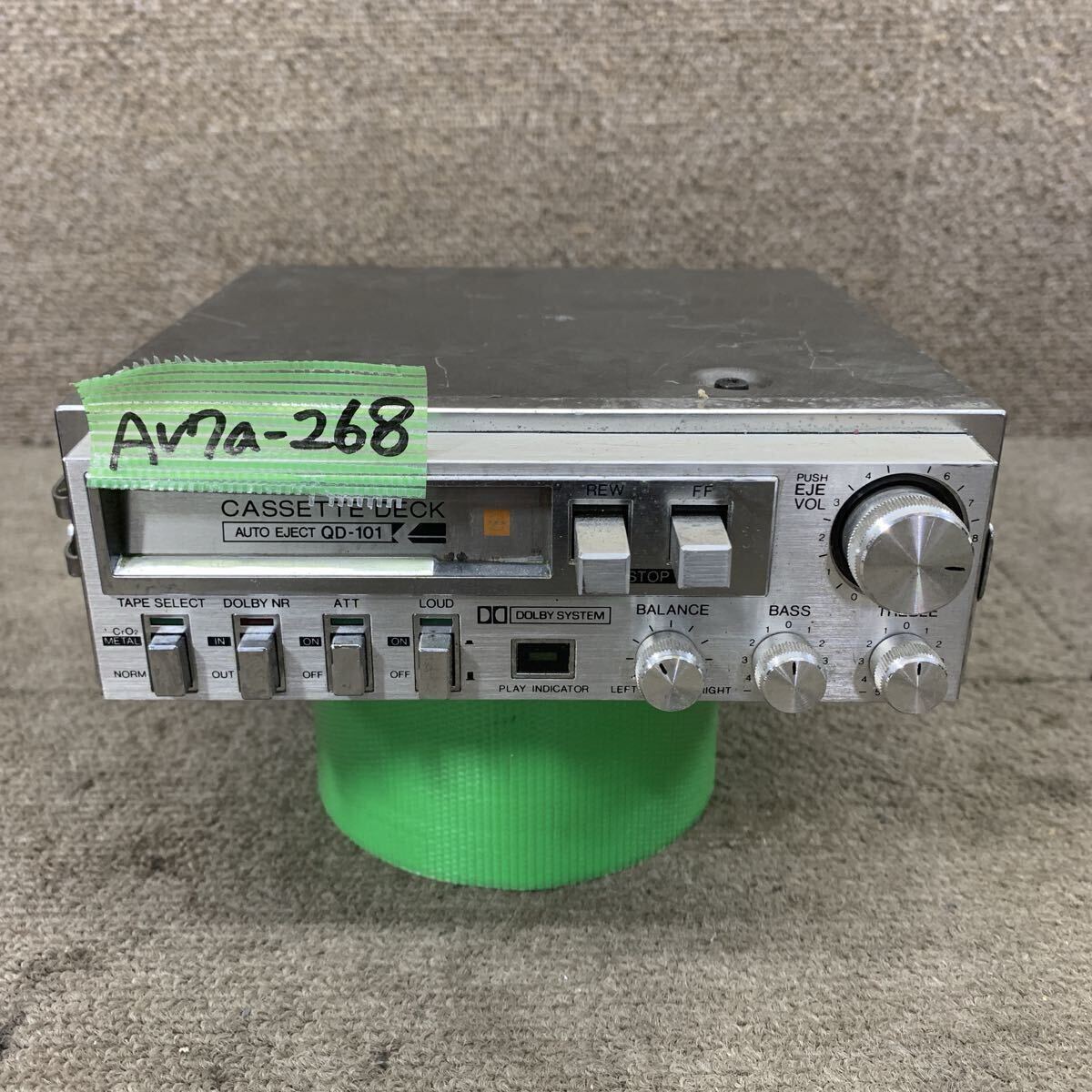 AV7a-268 激安 カーステレオ FUJITSU TEN 富士通テン QD-101SD1 4800678 カセットデッキ テープデッキ オーディオ 通電未確認 ジャンク