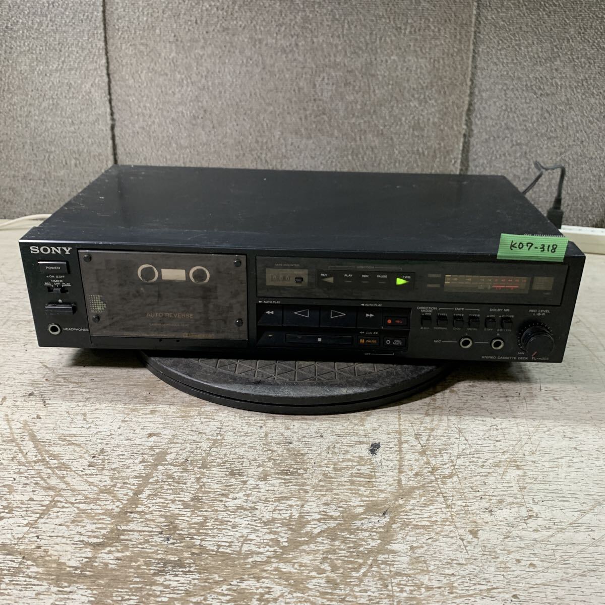KD7-318 激安 カセットデッキ SONY TC-R303 STEREO CASSETTE TAPE DECK 簡易的動作確認済み 中古現状品