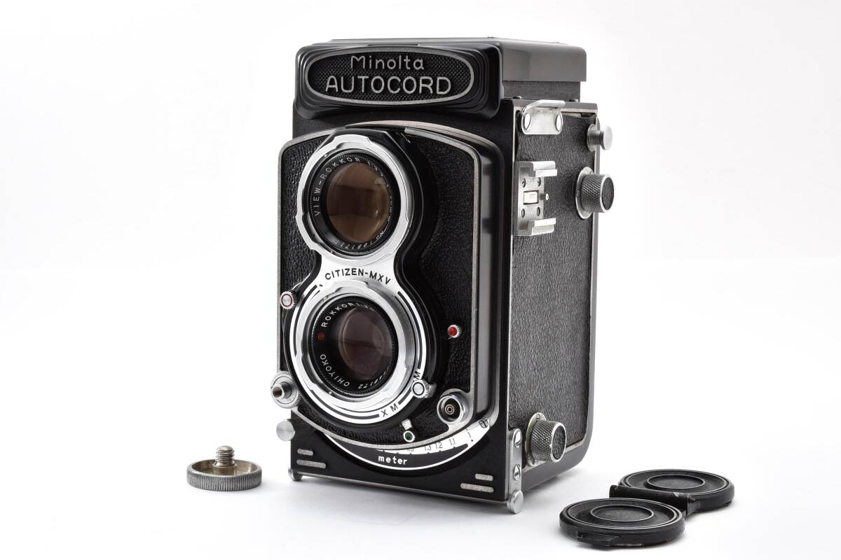 動作確認済　MINOLTA AUTOCORD CITIZEN-MXV ROKKOR 75mm F3.5　二眼レフカメラ シャッター 巻上げOK 229698　ミノルタ　オートコード