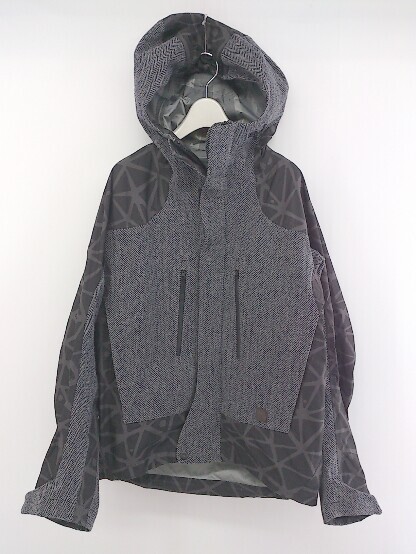 ◇ GRIFFIN HARTLAND グリフィンハートランド ヘリンボーン 切替 長袖 ジャケット サイズL グレー系 ネイビー系 メンズ P