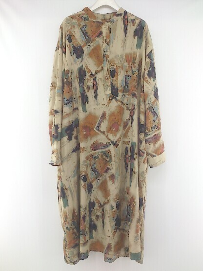 ◇ PATTERN TORSO パターントルソ antiqua 長袖 ロング ワンピース サイズF ベージュ系 レディース P