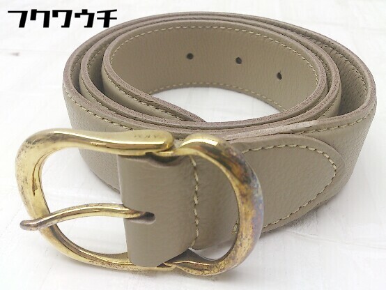 ◇ ◎ AKM エイケイエム 定価9万円 牛革 カウレザー ベルト ベージュ サイズF メンズ