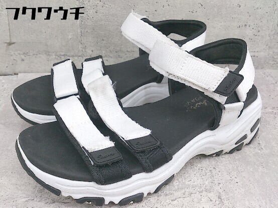 ◇ SKECHERS スケッチャーズ サンダル サイズ7 ホワイト ブラック レディース