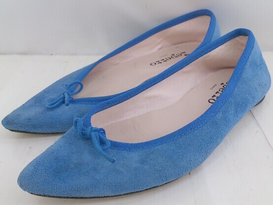 ◇ ◎ Repetto レペット ポインテッドトゥ バレエシューズ サイズ36 ブルー レディース P