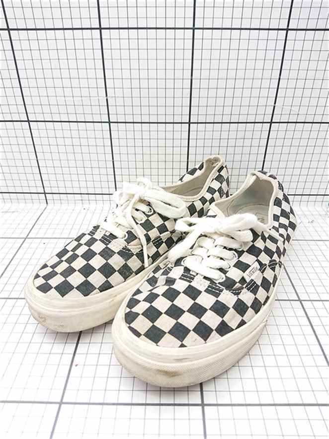 ◇ Θ バンズ Vans オーセンティック チェッカーボード スニーカー シューズ ブラック系×ホワイト系 27cm メンズ E