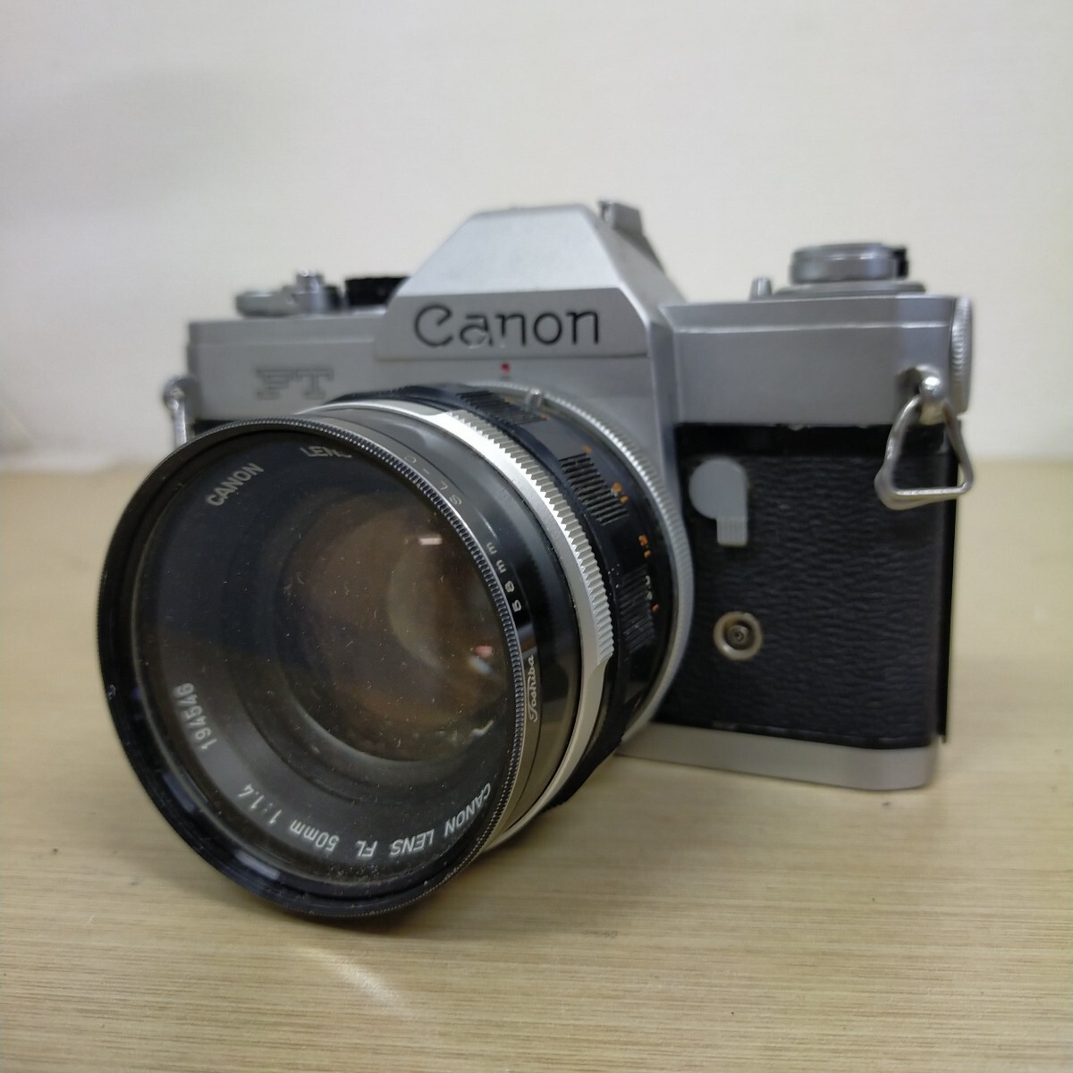 稲yA4741 Canon FT QL FL 50mm 1:1.4 一眼レフ フィルムカメラ シャッター動作確認済み レンズセット 現状品
