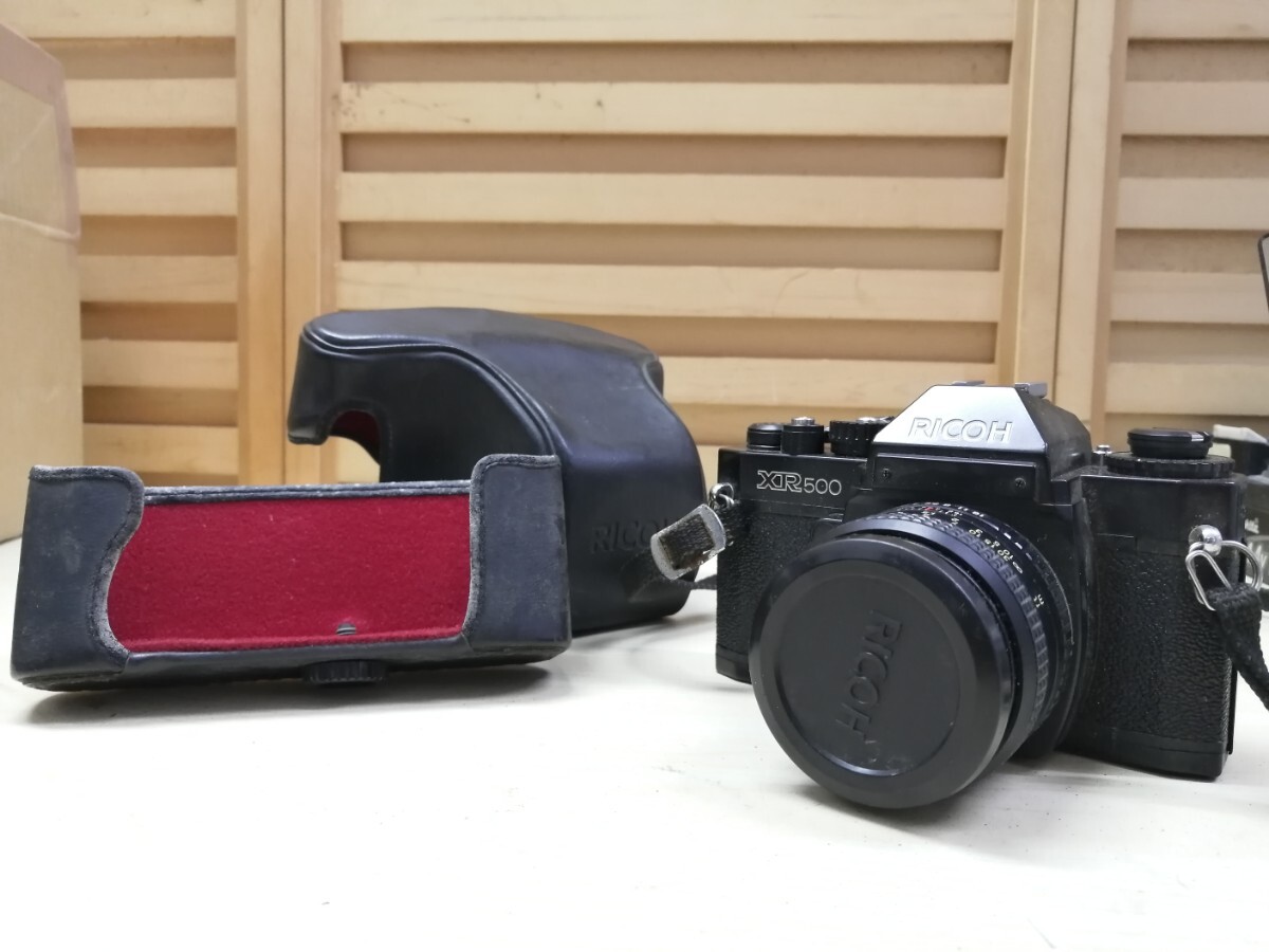 高YA713 Ricoh XR500 XR RIKENON 1:2 50mm フィルムカメラ リコー 単焦点 ケース付き ジャンク品