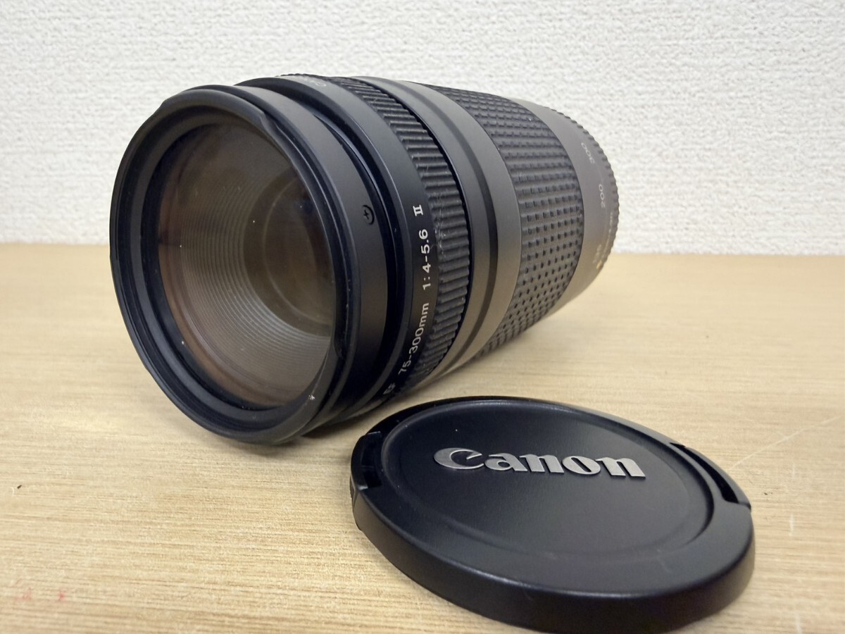 権yA4718 Canon EF 75-300mm F4-5.6 II 望遠ズームレンズ 動作未確認 レンズ内微細なチリあり キヤノン ジャンク扱い