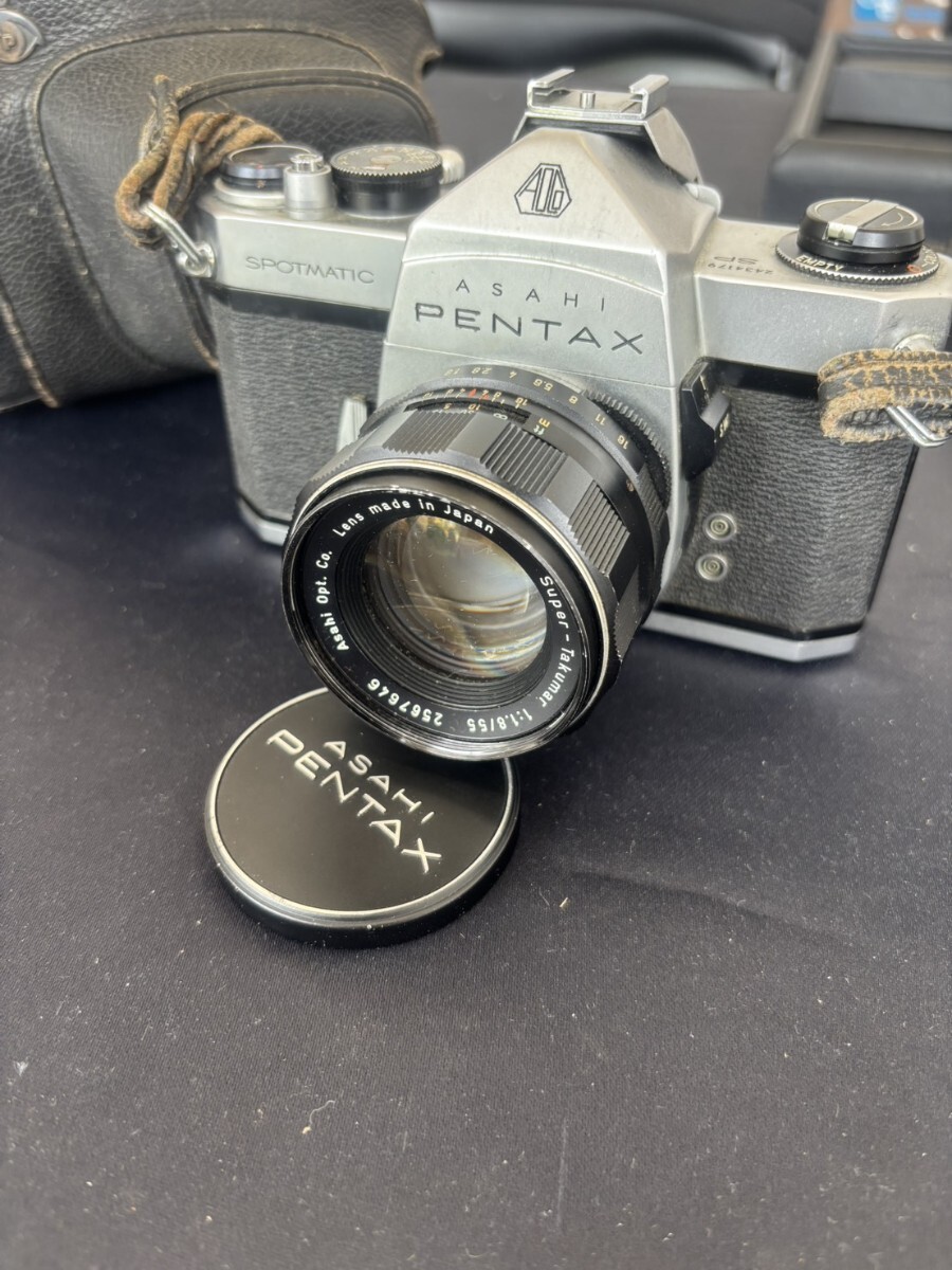 河YA/AN147-8 PENTAX SPOTMATIC SP 2434179 単焦点1.8 50mm ペンタックス 動作品 レンジファインダーカメラ